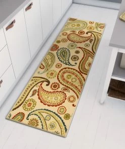 Well Woven Flora Ivory Modern Non Slip Washable Rug