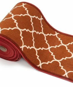 Well Woven Brooklyn Trellis Custom Size Runner Modern Red Select Your Width X Choose Your Length Machine Washable Hallway Runner Rug