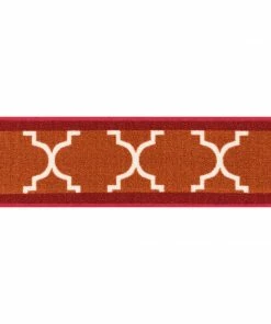 Well Woven Brooklyn Trellis Red Modern Non Slip 9" X 31" Stair Tread (Set Of 7)
