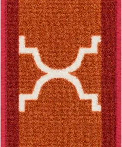 Well Woven Brooklyn Trellis Red Modern Non Slip 9" X 31" Stair Tread (Set Of 7)