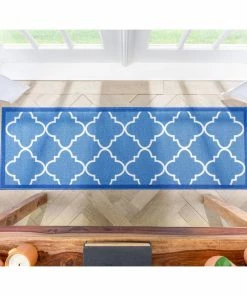 Well Woven Machine Washable Brooklyn Trellis Blue Modern Non Slip Washable Rug 30 Well Woven Machine Washable Brooklyn Trellis Blue Modern Non Slip Washable Rug