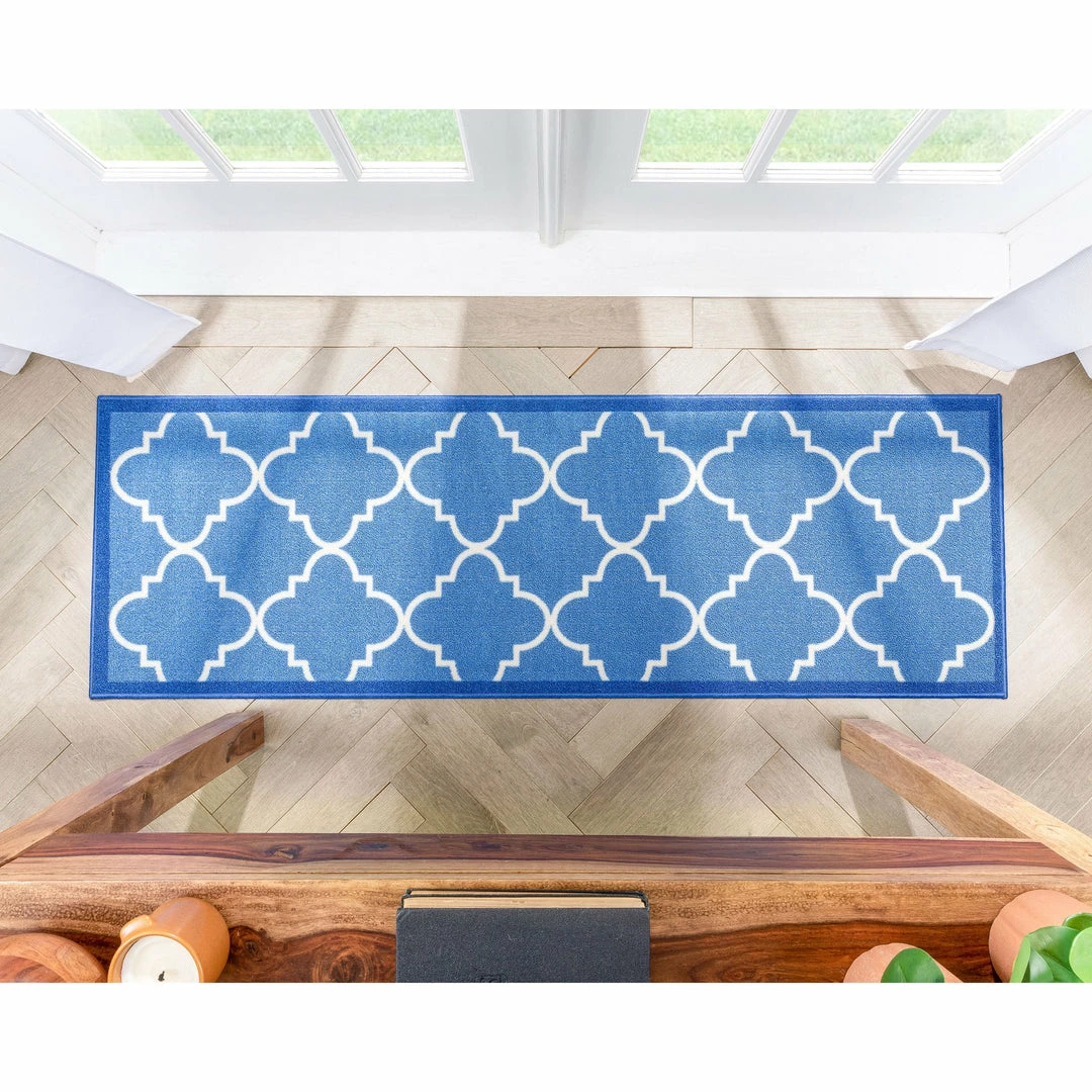 Well Woven Machine Washable Brooklyn Trellis Blue Modern Non Slip Washable Rug 15 Well Woven Machine Washable Brooklyn Trellis Blue Modern Non Slip Washable Rug