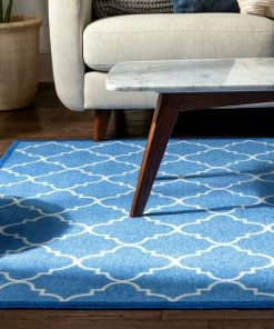 Well Woven Machine Washable Brooklyn Trellis Blue Modern Non Slip Washable Rug 25 Well Woven Machine Washable Brooklyn Trellis Blue Modern Non Slip Washable Rug