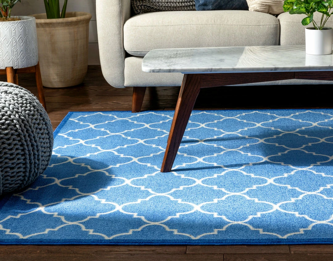 Well Woven Machine Washable Brooklyn Trellis Blue Modern Non Slip Washable Rug 10 Well Woven Machine Washable Brooklyn Trellis Blue Modern Non Slip Washable Rug