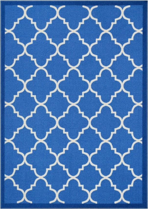 Well Woven Machine Washable Brooklyn Trellis Blue Modern Non Slip Washable Rug 11 Well Woven Machine Washable Brooklyn Trellis Blue Modern Non Slip Washable Rug