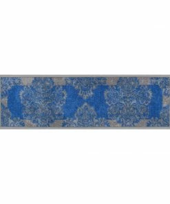 Well Woven Greek Key Modern Blue Non Slip 9" X 31" Stair Tread (Set Of 7)