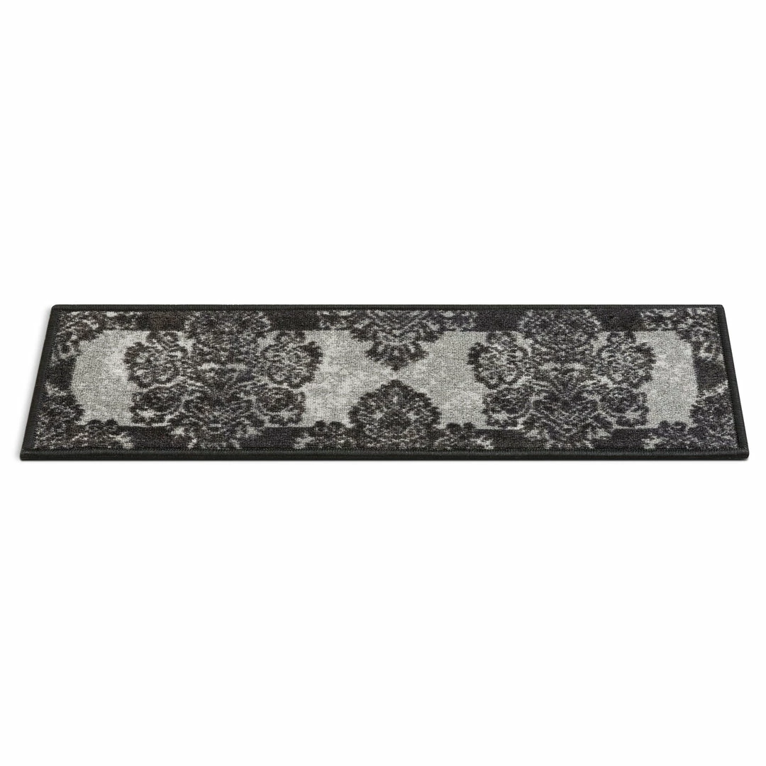 Well Woven Greek Key Modern Grey Non Slip 9" X 31" Stair Tread (Set Of 7) 3 Well Woven Greek Key Modern Grey Non Slip 9" X 31" Stair Tread (Set Of 7)