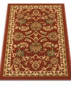 Well Woven Tabriz Red Traditional Non Slip Washable Rug