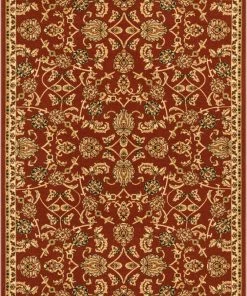 Well Woven Tabriz Red Traditional Non Slip Washable Rug