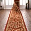 Well Woven Tabriz Custom Size Runner Traditional Red Select Your Width X Choose Your Length Machine Washable Hallway Runner Rug