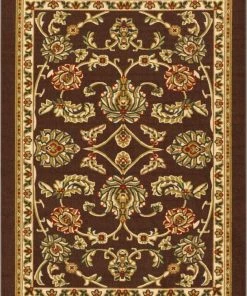 Well Woven Tabriz Brown Traditional Non Slip Washable Rug
