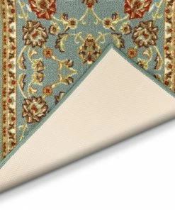 Well Woven Tabriz Custom Size Runner Traditional Blue 22 Inch Wide X Choose Your Length Machine Washable Hallway Runner Rug