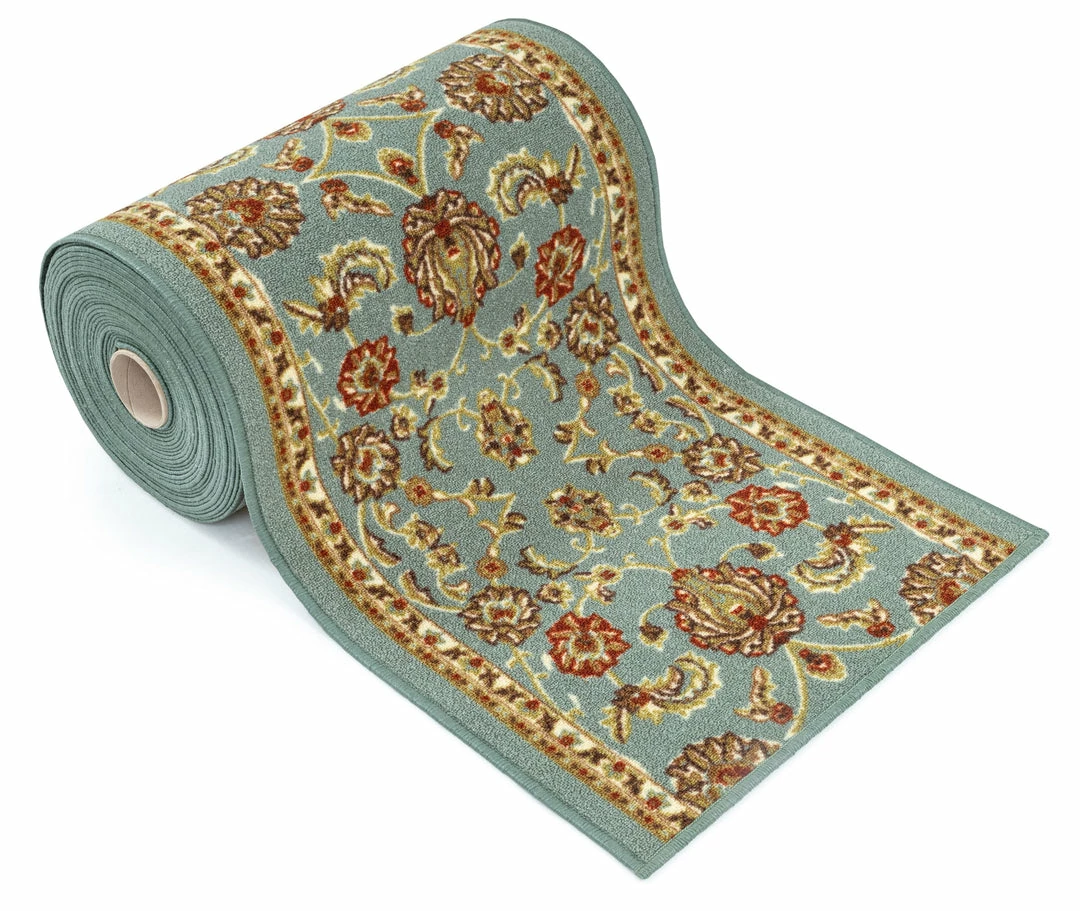 Well Woven Tabriz Custom Size Runner Traditional Blue 22 Inch Wide X Choose Your Length Machine Washable Hallway Runner Rug 3 Well Woven Tabriz Custom Size Runner Traditional Blue 22 Inch Wide X Choose Your Length Machine Washable Hallway Runner Rug