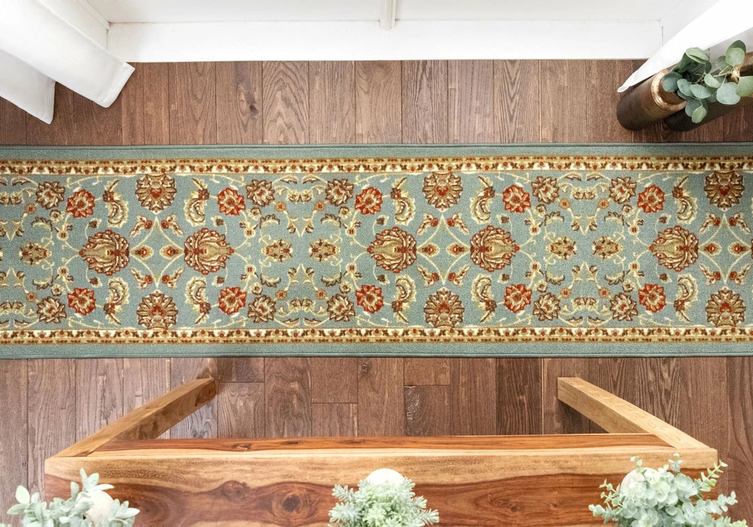 Well Woven Tabriz Custom Size Runner Traditional Blue 22 Inch Wide X Choose Your Length Machine Washable Hallway Runner Rug 5 Well Woven Tabriz Custom Size Runner Traditional Blue 22 Inch Wide X Choose Your Length Machine Washable Hallway Runner Rug