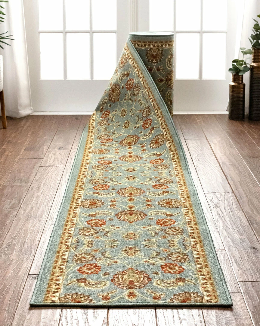 Well Woven Tabriz Custom Size Runner Traditional Blue 22 Inch Wide X Choose Your Length Machine Washable Hallway Runner Rug 1 Well Woven Tabriz Custom Size Runner Traditional Blue 22 Inch Wide X Choose Your Length Machine Washable Hallway Runner Rug