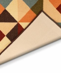 Well Woven Vector Custom Size Runner Geometric Red 22 Inch Wide X Choose Your Length Machine Washable Hallway Runner Rug