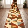 Well Woven Vector Custom Size Runner Geometric Red 22 Inch Wide X Choose Your Length Machine Washable Hallway Runner Rug