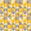 Well Woven Vector Yellow Geometric Non Slip Washable Rug 1'8" X 5'