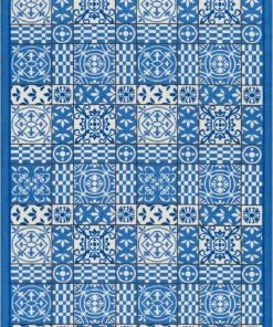 Well Woven Roxbury Blue Modern Non Slip Washable Rug 3'3" X 4'7"