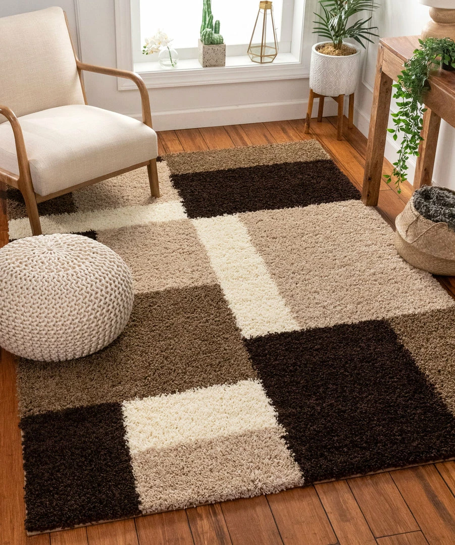 Well Woven Cubes Beige Brown Modern Geo Rug Geometric 1 Well Woven Cubes Beige Brown Modern Geo Rug Geometric