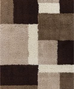 Well Woven Cubes Beige Brown Modern Geo Rug Geometric