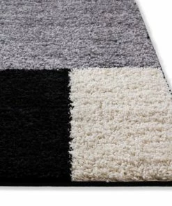 Well Woven Cubes Black Contemporary Rug
