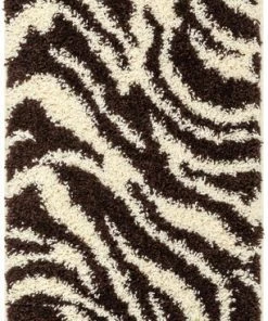 Well Woven Safari Zebra Brown Contemporary Shag Rug 11 Well Woven Safari Zebra Brown Contemporary Shag Rug