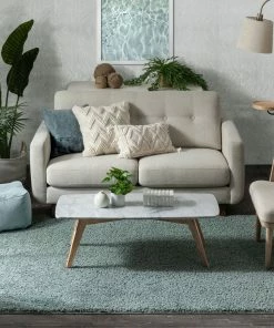 Well Woven Plain Light Blue Modern Solid Rug