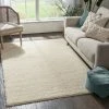 Well Woven Plain Vanilla Contemporary Rug Shag