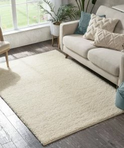 Well Woven Plain Vanilla Contemporary Rug Shag 16 Well Woven Plain Vanilla Contemporary Rug Shag