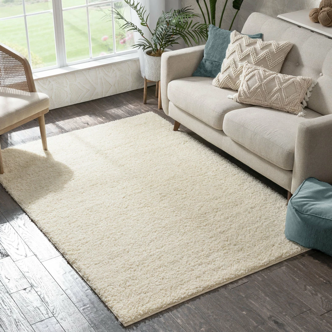 Well Woven Plain Vanilla Contemporary Rug Shag 5 Well Woven Plain Vanilla Contemporary Rug Shag