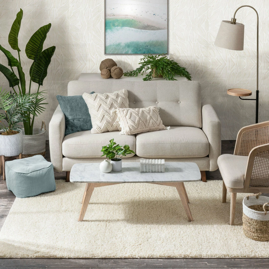 Well Woven Plain Vanilla Contemporary Rug Shag 7 Well Woven Plain Vanilla Contemporary Rug Shag