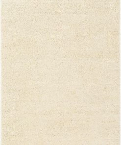 Well Woven Plain Vanilla Contemporary Rug Shag