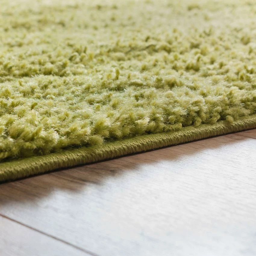 Well Woven Shag Plain Green Solid Round Rug 2 Well Woven Shag Plain Green Solid Round Rug