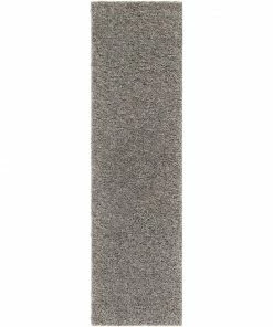 Well Woven Shag Plain Grey Solid Rug