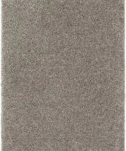 Well Woven Shag Plain Grey Solid Rug