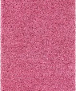 Well Woven Plain Fuchsia Modern Solid Rug 7'10" Round Pink