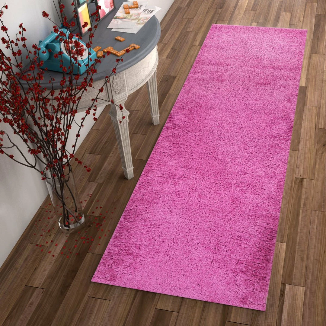 Well Woven Plain Fuchsia Modern Solid Rug 7'10" Round Pink 5 Well Woven Plain Fuchsia Modern Solid Rug 7'10" Round Pink