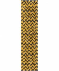 Well Woven Passion Chevron Gold Grey Modern Rug