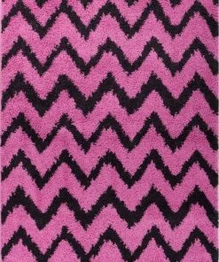 Well Woven Passion Chevron Fuchsia Modern Rug