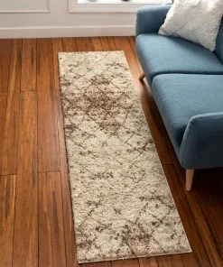 Well Woven Moroccan Lattice Vanilla Contemporary Rug