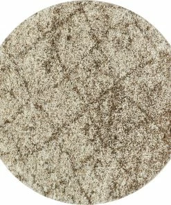 Well Woven Moroccan Lattice Vanilla Contemporary Round Rug