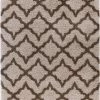 Well Woven Global Linx Geometric Beige Brown Trellis Rug
