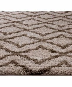 Well Woven Global Linx Geometric Beige Brown Trellis Rug