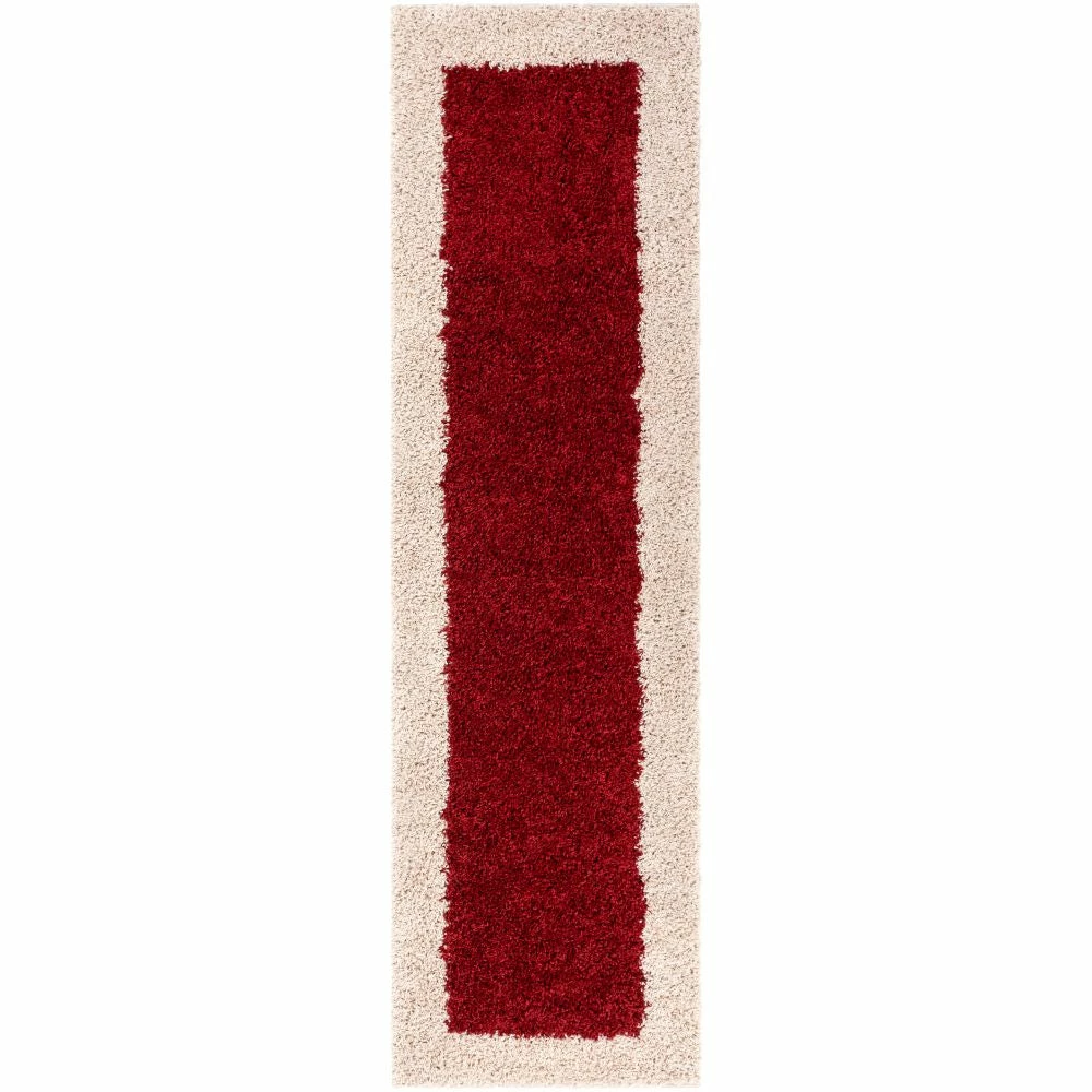 Well Woven Shag Cozumel Marsala Red Modern Border Rug 4 Well Woven Shag Cozumel Marsala Red Modern Border Rug