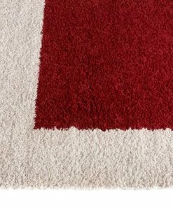 Well Woven Shag Cozumel Marsala Red Modern Border Rug 6 Well Woven Shag Cozumel Marsala Red Modern Border Rug