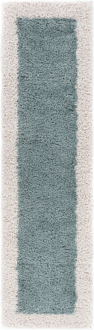 Well Woven Shag Cozumel Light Blue Modern Border Rug 6'7" X 9'10" 3 Well Woven Shag Cozumel Light Blue Modern Border Rug 6'7" X 9'10"