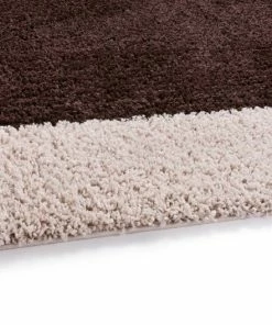 Well Woven Cozumel Brown Modern Border Rug Shag