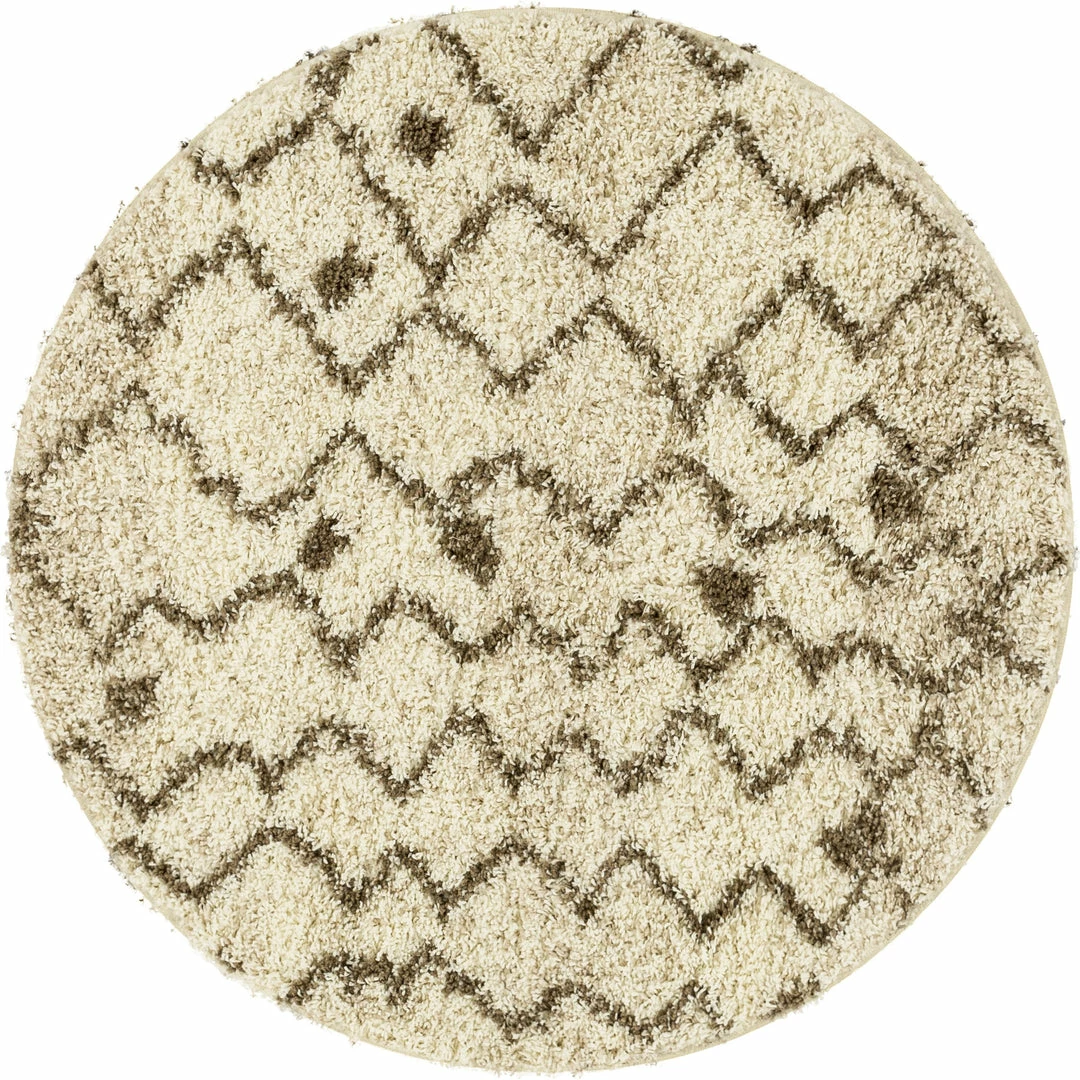 Well Woven Penta Moroccan Vanilla 3'11" Round Rug By Chill Rugs Global 1 Well Woven Penta Moroccan Vanilla 3'11" Round Rug By Chill Rugs Global