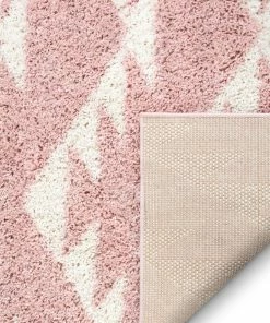 Well Woven Edona Moroccan Tribal Pink Shag Rug